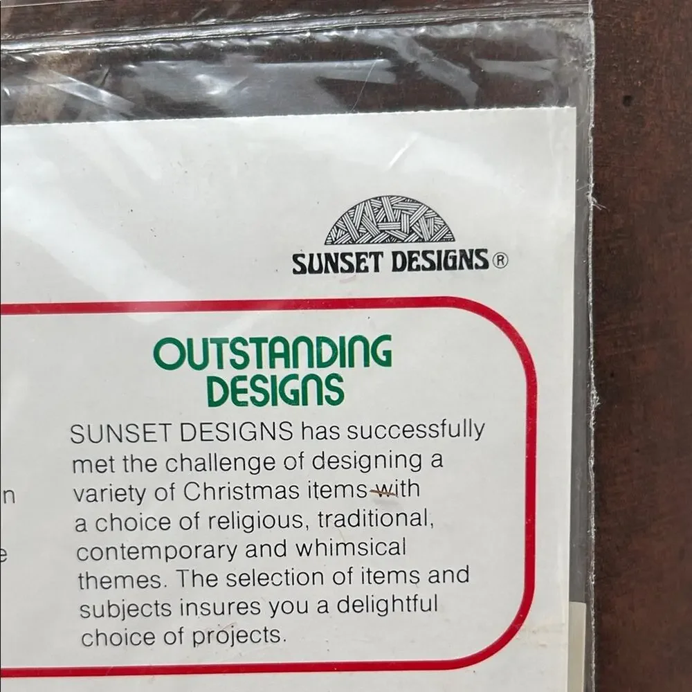 Vintage Sunset Stitchery “Merry Christmas From..” Needlepoint Kit, NEW Unopened